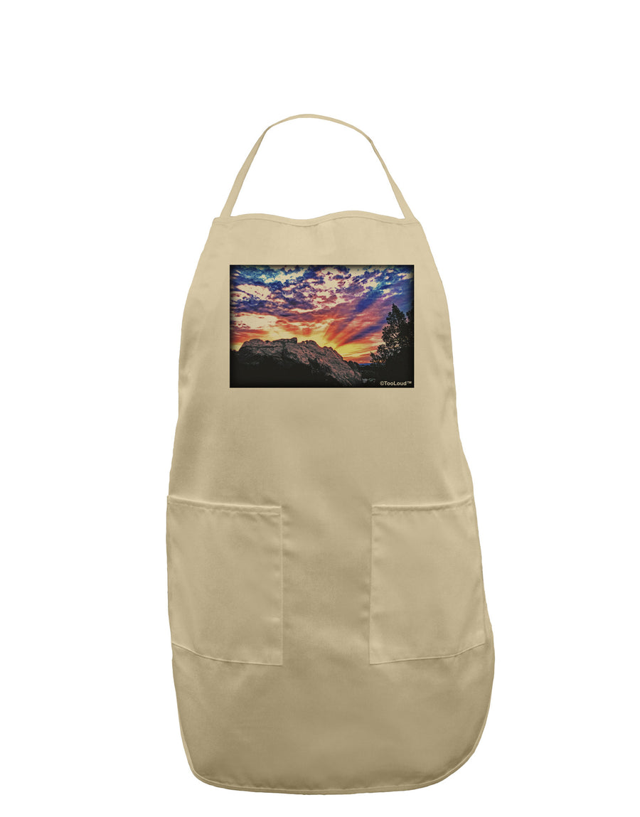 Colorado Rainbow Sunset Adult Apron-Bib Apron-TooLoud-White-One-Size-Davson Sales