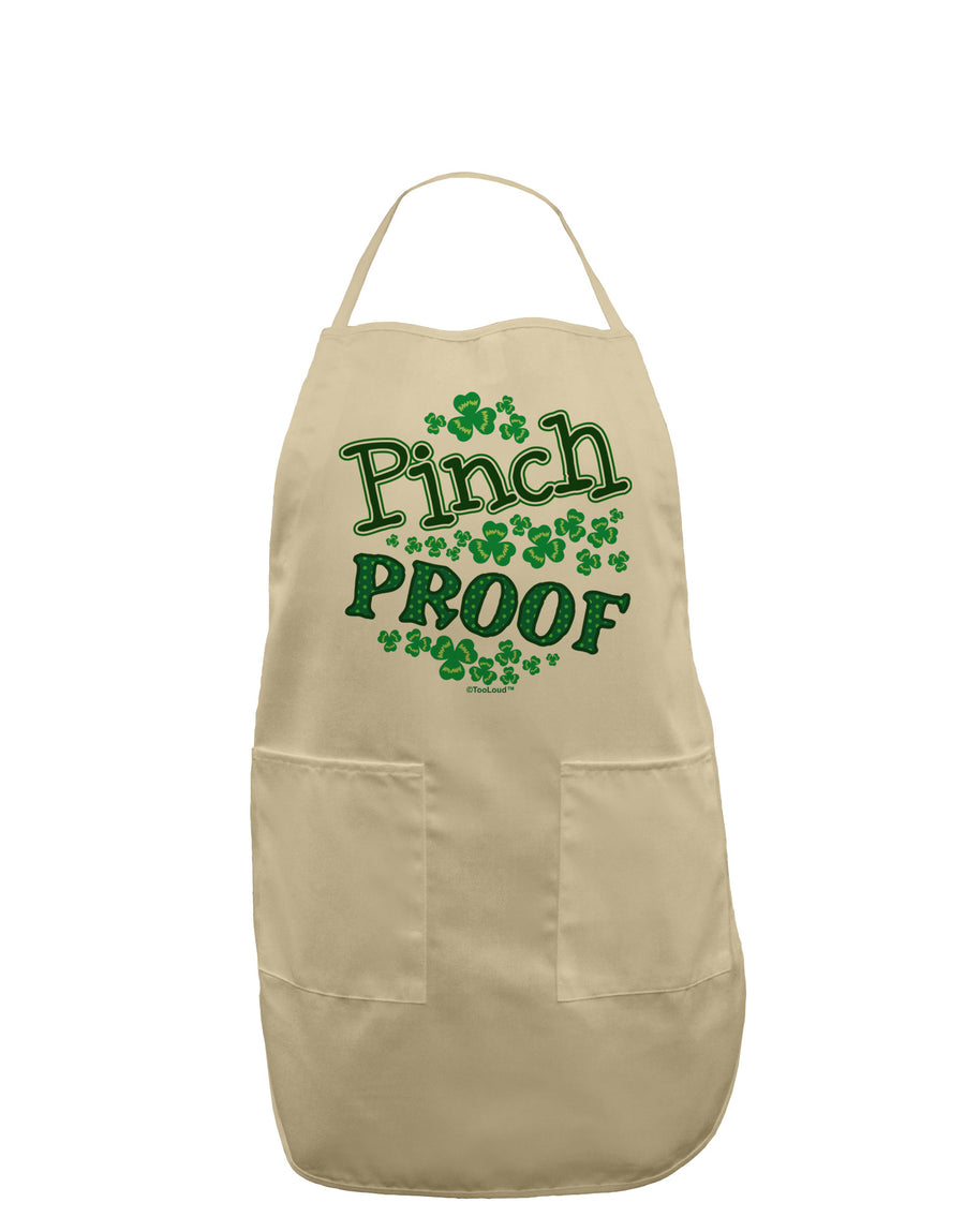Pinch Proof St Patricks Day Adult Apron-Bib Apron-TooLoud-White-One-Size-Davson Sales