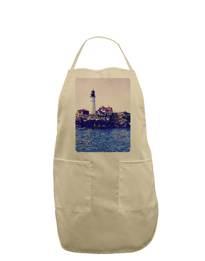 TooLoud Watercolor Lighthouse 2 Adult Apron-Bib Apron-TooLoud-Stone-One-Size-Davson Sales