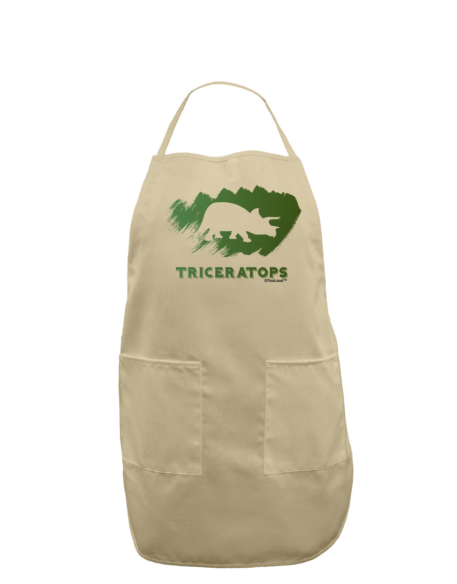 Jurassic Triceratops Design Adult Apron by TooLoud-Bib Apron-TooLoud-White-One-Size-Davson Sales