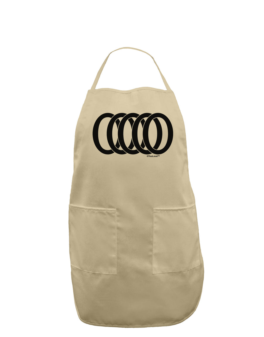 Five Golden Rings Adult Apron-Bib Apron-TooLoud-White-One-Size-Davson Sales