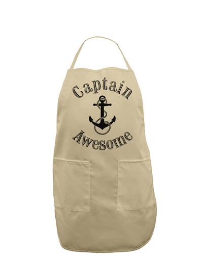 captain Awesome Funny Adult Apron-Bib Apron-TooLoud-Stone-One-Size-Davson Sales