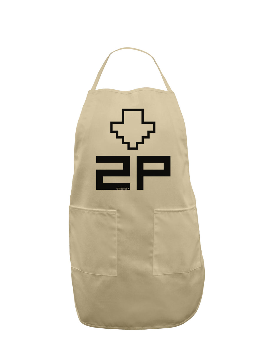 Player Two Selection Icon Adult Apron-Bib Apron-TooLoud-White-One-Size-Davson Sales