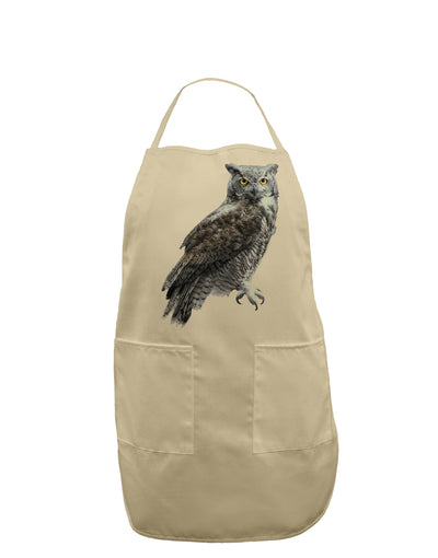 Great Horned Owl Photo Adult Apron-Bib Apron-TooLoud-Stone-One-Size-Davson Sales