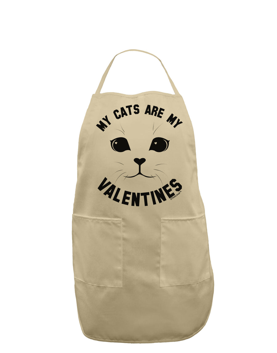 My Cats are my Valentines Adult Apron by-Bib Apron-TooLoud-White-One-Size-Davson Sales