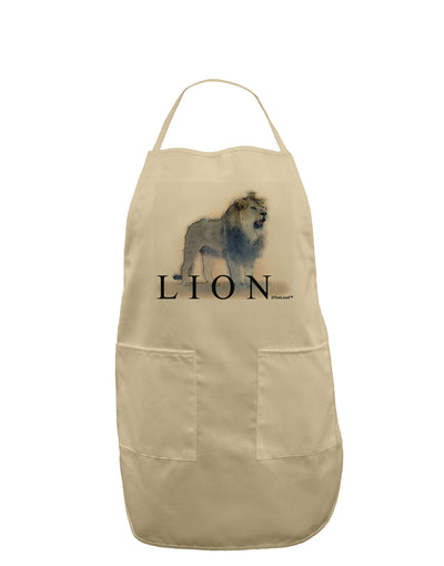 Lion Watercolor B Text Adult Apron-Bib Apron-TooLoud-Stone-One-Size-Davson Sales