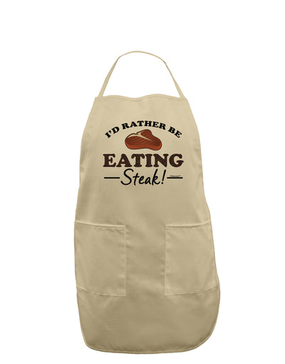 I'd Rather - Steak Adult Apron-Bib Apron-TooLoud-Stone-One-Size-Davson Sales