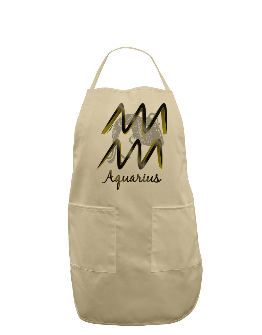 Aquarius Symbol Adult Apron-Bib Apron-TooLoud-White-One-Size-Davson Sales