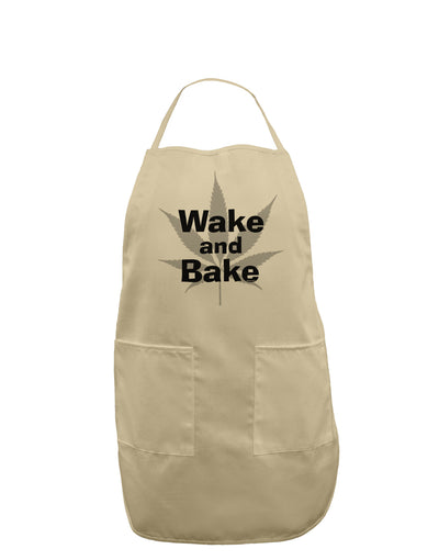 Wake and Bake - Marijuana Leaf B&W Adult Apron-Bib Apron-TooLoud-Stone-One-Size-Davson Sales