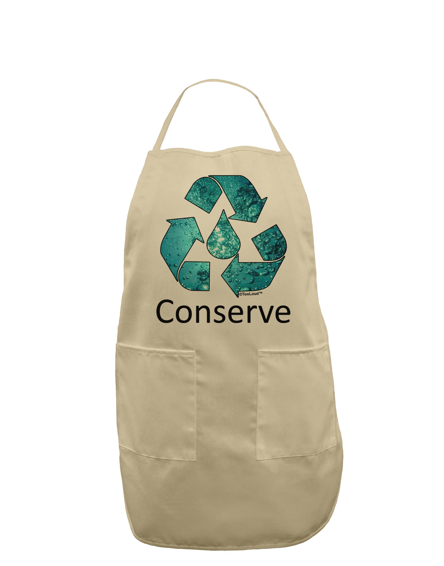 Water Conservation Text Adult Apron by TooLoud-Bib Apron-TooLoud-Stone-One-Size-Davson Sales