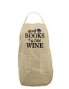 Good Books and Fine Wine Adult Apron-Bib Apron-TooLoud-Stone-One-Size-Davson Sales