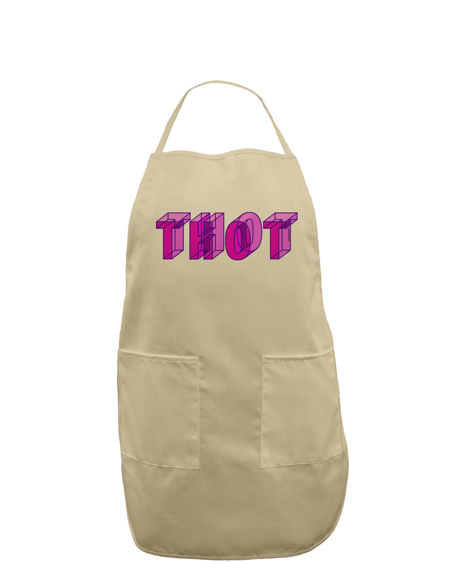 THOT Artistic Text Adult Apron-Bib Apron-TooLoud-White-One-Size-Davson Sales