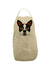 Cute Boston Terrier Dog Face Adult Apron-Bib Apron-TooLoud-Stone-One-Size-Davson Sales