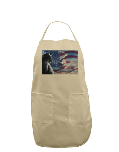 All American Cat Adult Apron by TooLoud-Bib Apron-TooLoud-Stone-One-Size-Davson Sales