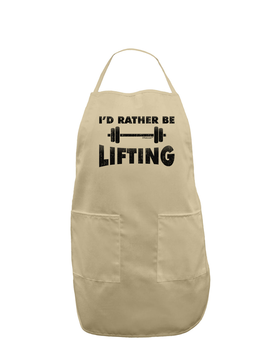 I'd Rather Be Lifting Adult Apron-Bib Apron-TooLoud-White-One-Size-Davson Sales