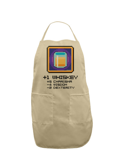 Pixel Whiskey Item Adult Apron-Bib Apron-TooLoud-Stone-One-Size-Davson Sales