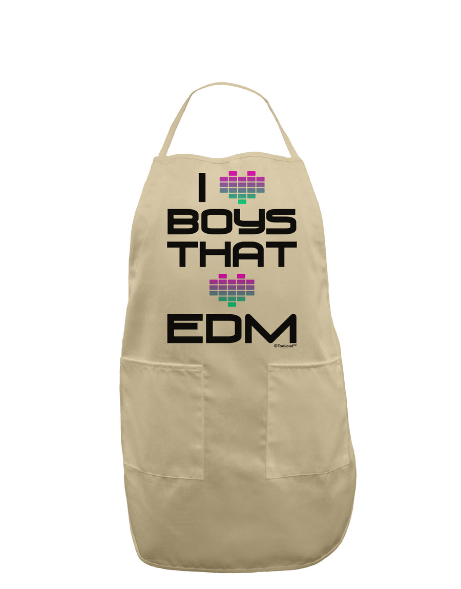 I Heart Boys That Heart EDM Adult Apron-Bib Apron-TooLoud-White-One-Size-Davson Sales