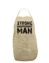 Strong Independent Man Adult Apron-Bib Apron-TooLoud-Stone-One-Size-Davson Sales