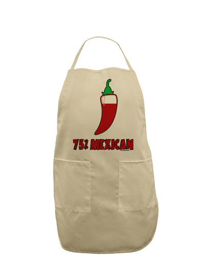 Seventy-Five Percent Mexican Adult Apron-Bib Apron-TooLoud-Stone-One-Size-Davson Sales