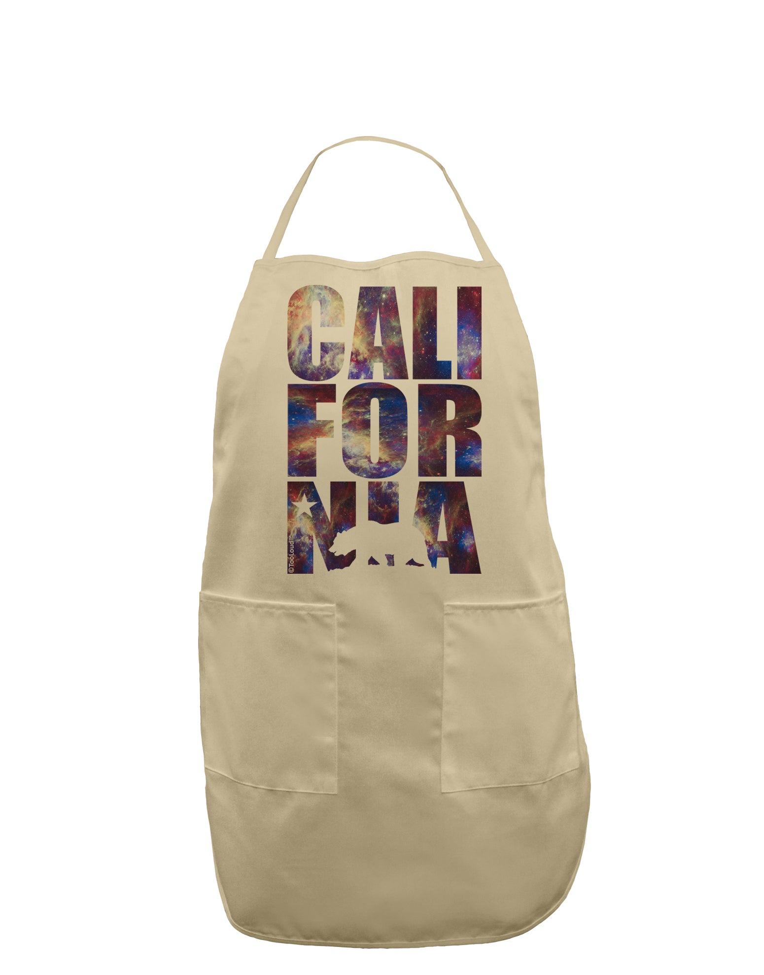 California Republic Design - Space Nebula Print Adult Apron by TooLoud-Bib Apron-TooLoud-Stone-One-Size-Davson Sales