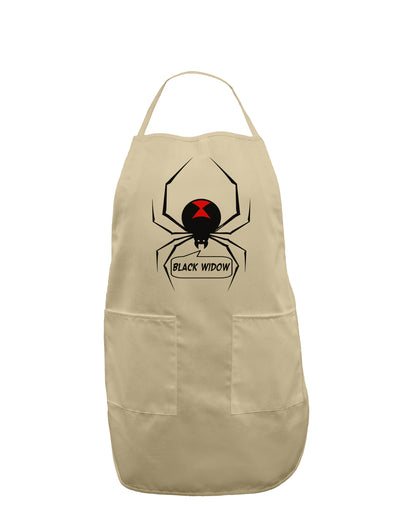 Black Widow Spider Design - Text Adult Apron-Bib Apron-TooLoud-Stone-One-Size-Davson Sales