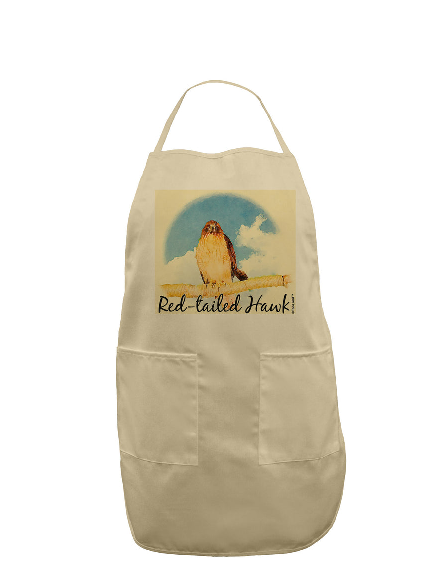 Red-tailed Hawk Text Adult Apron-Bib Apron-TooLoud-White-One-Size-Davson Sales