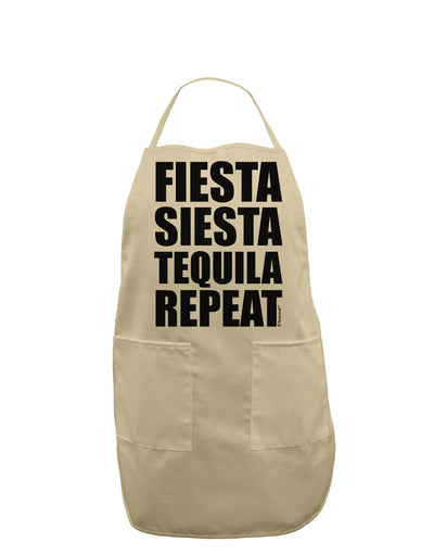 Fiesta Siesta Tequila Repeat Adult Apron by TooLoud-Bib Apron-TooLoud-Stone-One-Size-Davson Sales