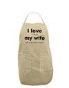 I Love My Wife - Sports Adult Apron-Bib Apron-TooLoud-Stone-One-Size-Davson Sales