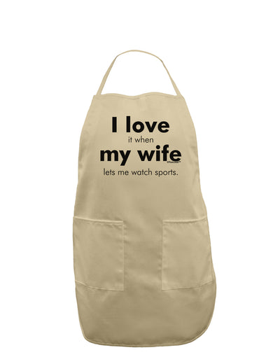 I Love My Wife - Sports Adult Apron-Bib Apron-TooLoud-Stone-One-Size-Davson Sales