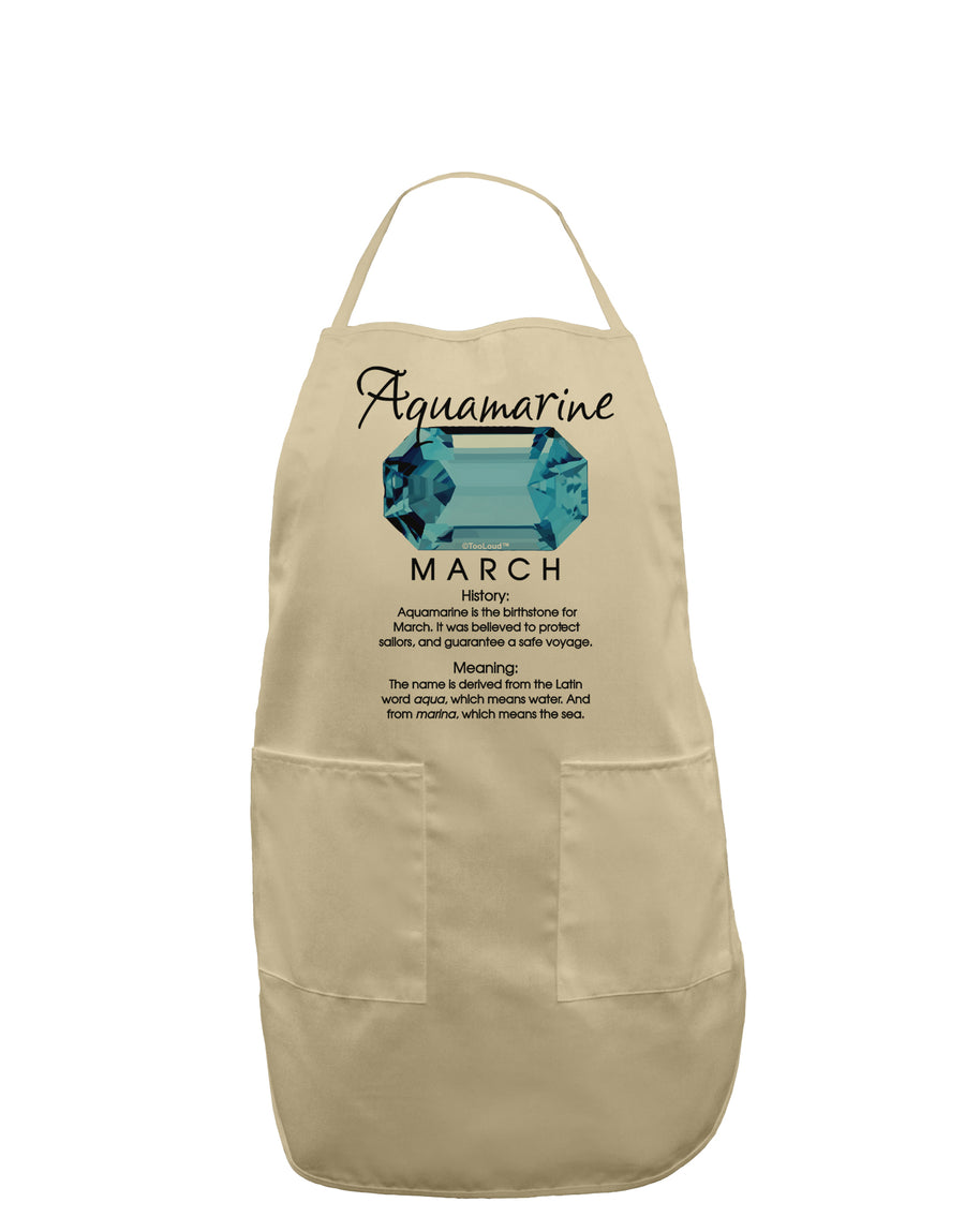 Birthstone Aquamarine Adult Apron-Bib Apron-TooLoud-White-One-Size-Davson Sales