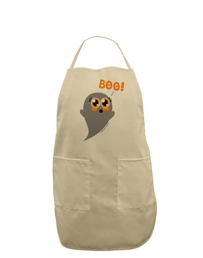 Cute Boo Ghost Adult Apron-Bib Apron-TooLoud-Stone-One-Size-Davson Sales