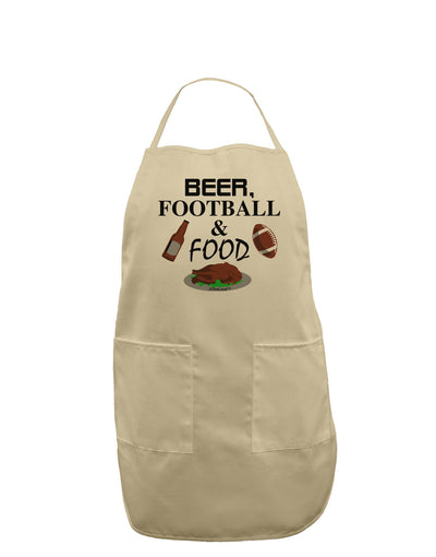 Beer Football Food Adult Apron-Bib Apron-TooLoud-Stone-One-Size-Davson Sales