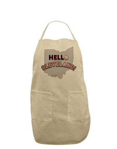 Hello Cleveland Adult Apron-Bib Apron-TooLoud-Stone-One-Size-Davson Sales