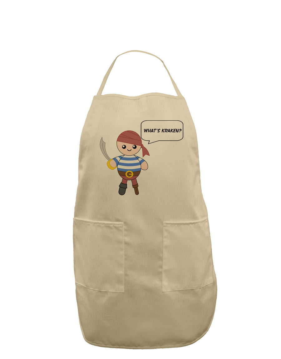 What's Kraken - Petey the Pirate Adult Apron-Bib Apron-TooLoud-White-One-Size-Davson Sales