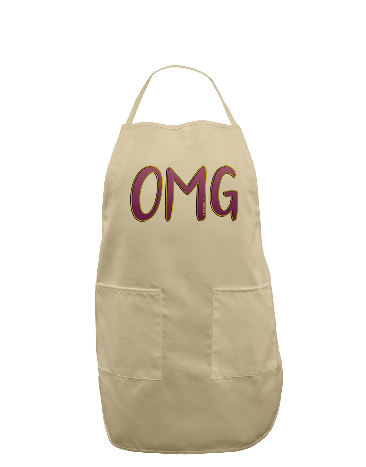 OMG Adult Apron by TooLoud-Bib Apron-TooLoud-Stone-One-Size-Davson Sales