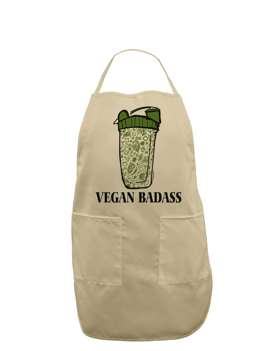 Vegan Badass Blender Bottle Adult Apron-Bib Apron-TooLoud-White-One-Size-Davson Sales