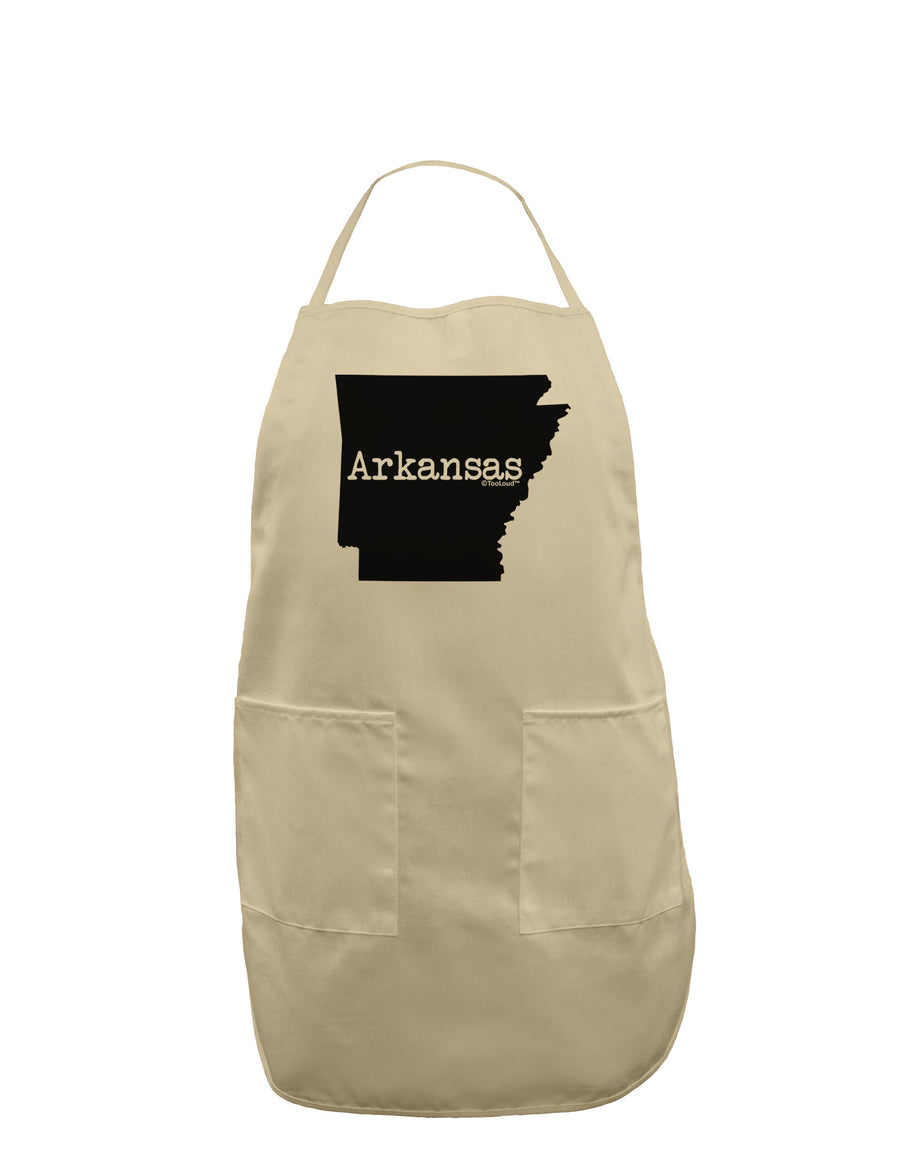 Arkansas - United States Shape Adult Apron by TooLoud-Bib Apron-TooLoud-White-One-Size-Davson Sales