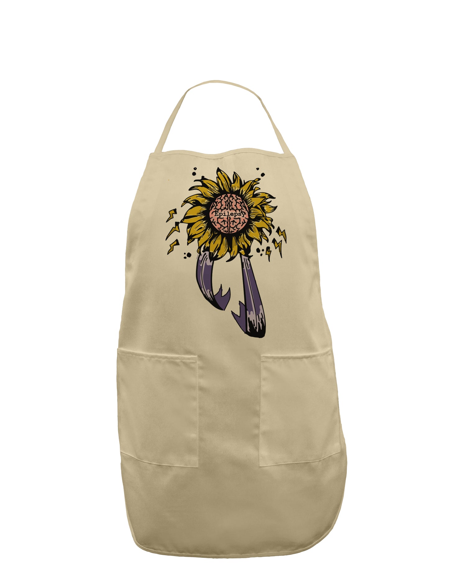 Epilepsy Awareness Adult Apron-Bib Apron-TooLoud-Stone-One-Size-Davson Sales