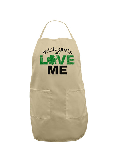 Irish Girls Love Me Adult Apron-Bib Apron-TooLoud-Stone-One-Size-Davson Sales