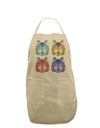 Geometric Wolf Head Pop Art Adult Apron-Bib Apron-TooLoud-Stone-One-Size-Davson Sales