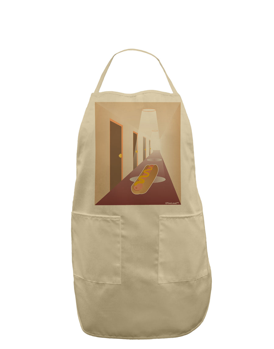 Hotdog in a Hallway Adult Apron-Bib Apron-TooLoud-White-One-Size-Davson Sales