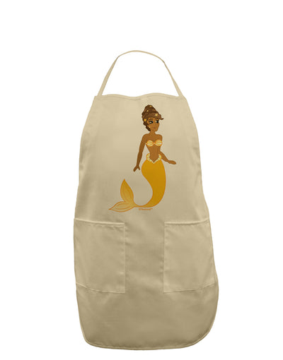 Mermaid Design - Yellow Adult Apron-Bib Apron-TooLoud-Stone-One-Size-Davson Sales