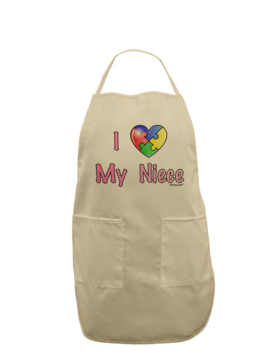 I Heart My Niece - Autism Awareness Adult Apron by TooLoud-Bib Apron-TooLoud-Stone-One-Size-Davson Sales