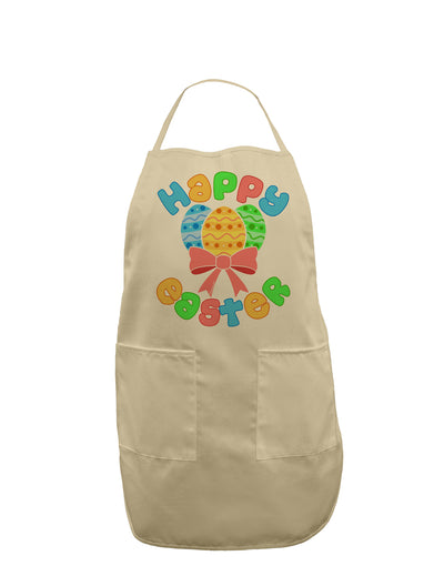 Happy Easter Easter Eggs Adult Apron by TooLoud-Bib Apron-TooLoud-Stone-One-Size-Davson Sales