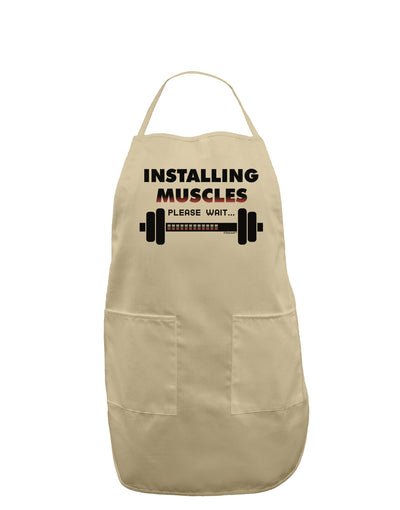 Installing Muscles Adult Apron-Bib Apron-TooLoud-Stone-One-Size-Davson Sales