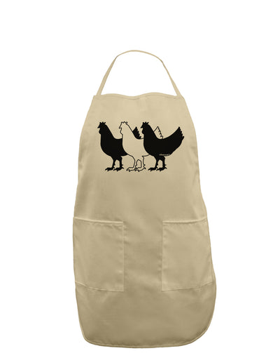 Three French Hens Adult Apron-Bib Apron-TooLoud-Stone-One-Size-Davson Sales