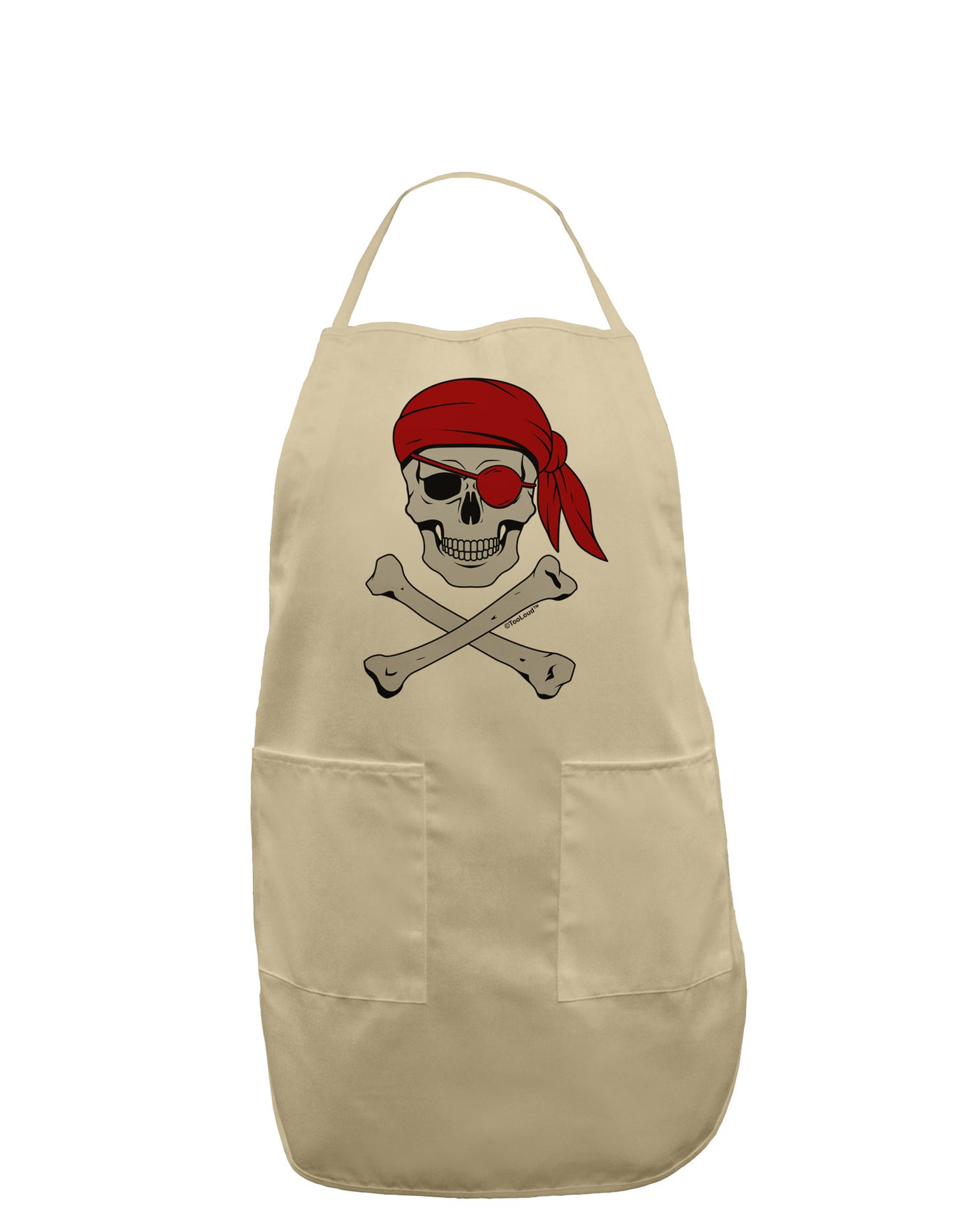 Pirate Skull Adult Apron-Bib Apron-TooLoud-Stone-One-Size-Davson Sales