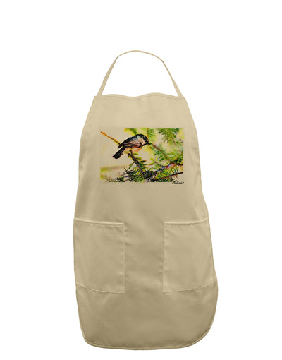 CO Chickadee Watercolor Adult Apron-Bib Apron-TooLoud-Stone-One-Size-Davson Sales