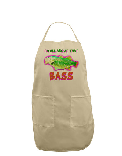 All About That Bass Fish Watercolor Adult Apron-Bib Apron-TooLoud-Stone-One-Size-Davson Sales