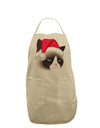 Santa Hat Disgruntled Siamese Cat Adult Apron by-Bib Apron-TooLoud-Stone-One-Size-Davson Sales